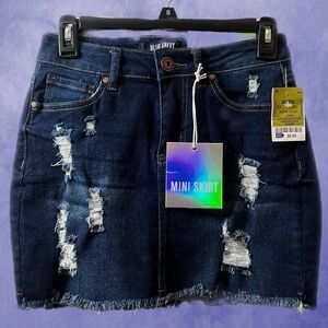 JEAN STRETCH MINI SKIRT💜